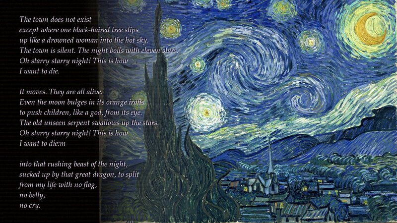 Starry Night poem and painting