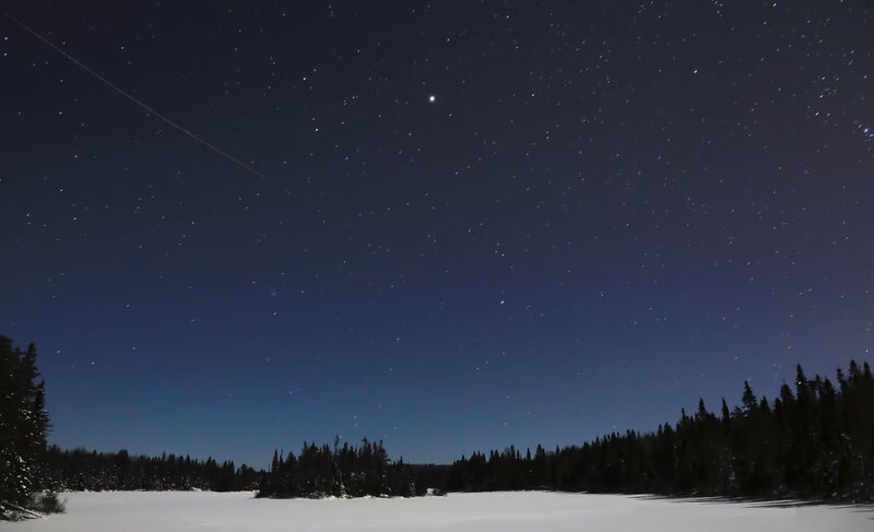 Starry Night Sky — Blue, Serene, Photograph, Stars