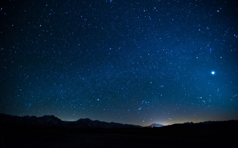 Starry Night Sky — Blue, Serene, Photograph