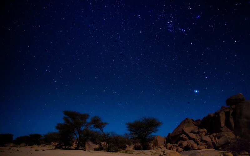 Starry Night Sky — Blue