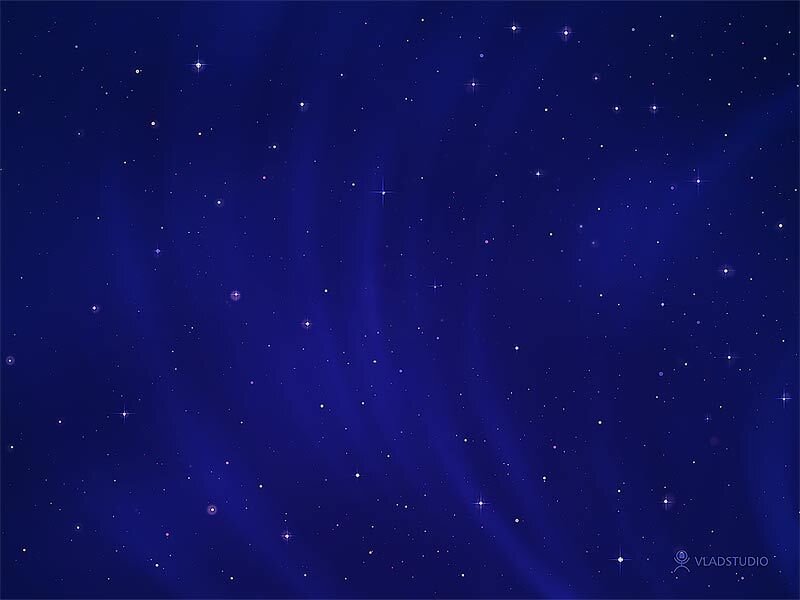 Starry night sky with aurora