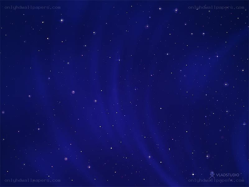 Starry night sky with aurora