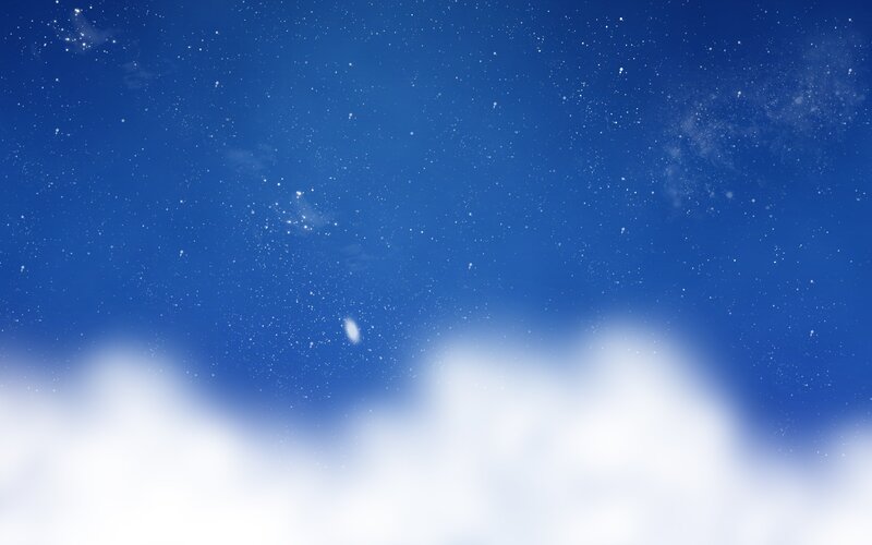 Starry night sky with clouds
