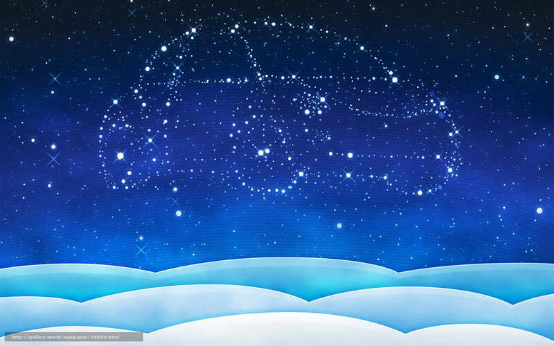 Starry night sky with constellations