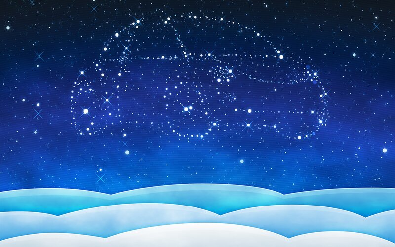 starry night sky with constellations