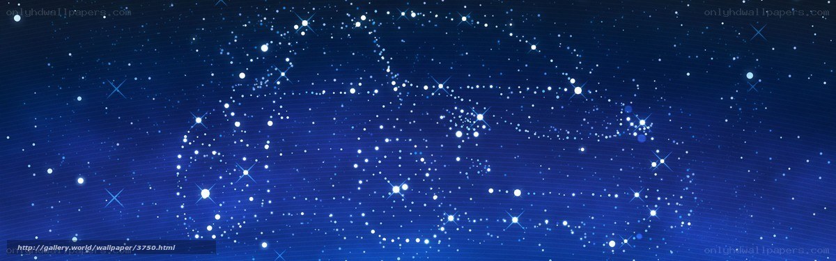 Starry night sky with constellations