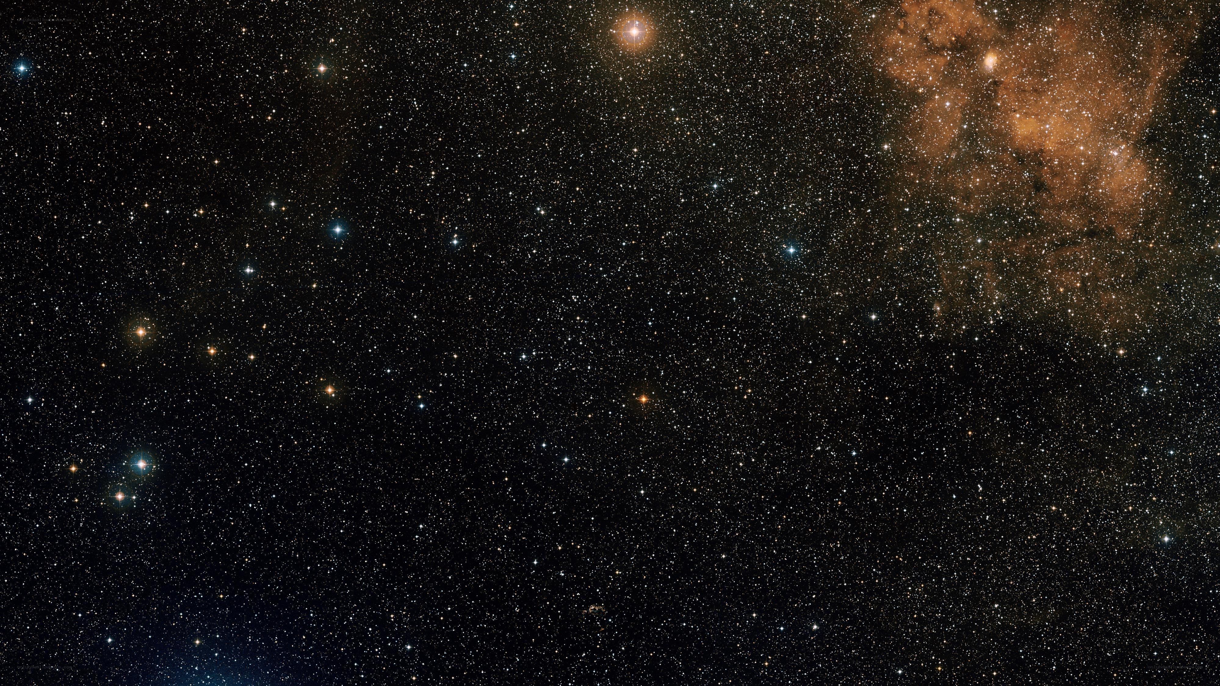 Starry night sky with nebula