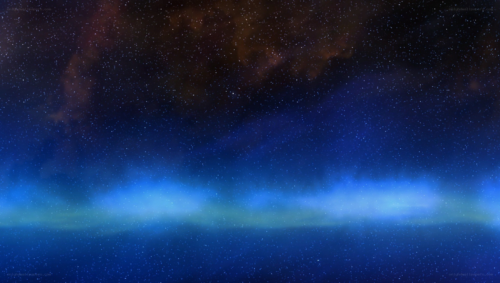 starry night sky with nebula
