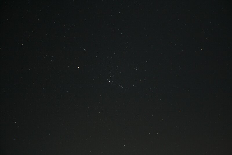 Starry night sky with Orion's Belt