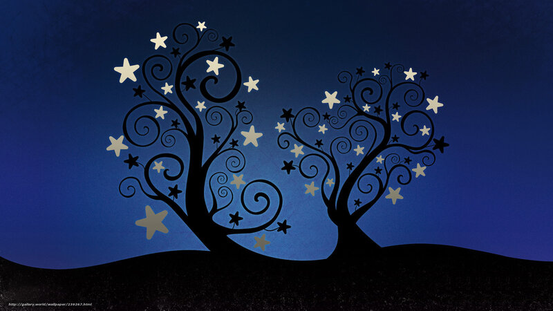 Starry night trees
