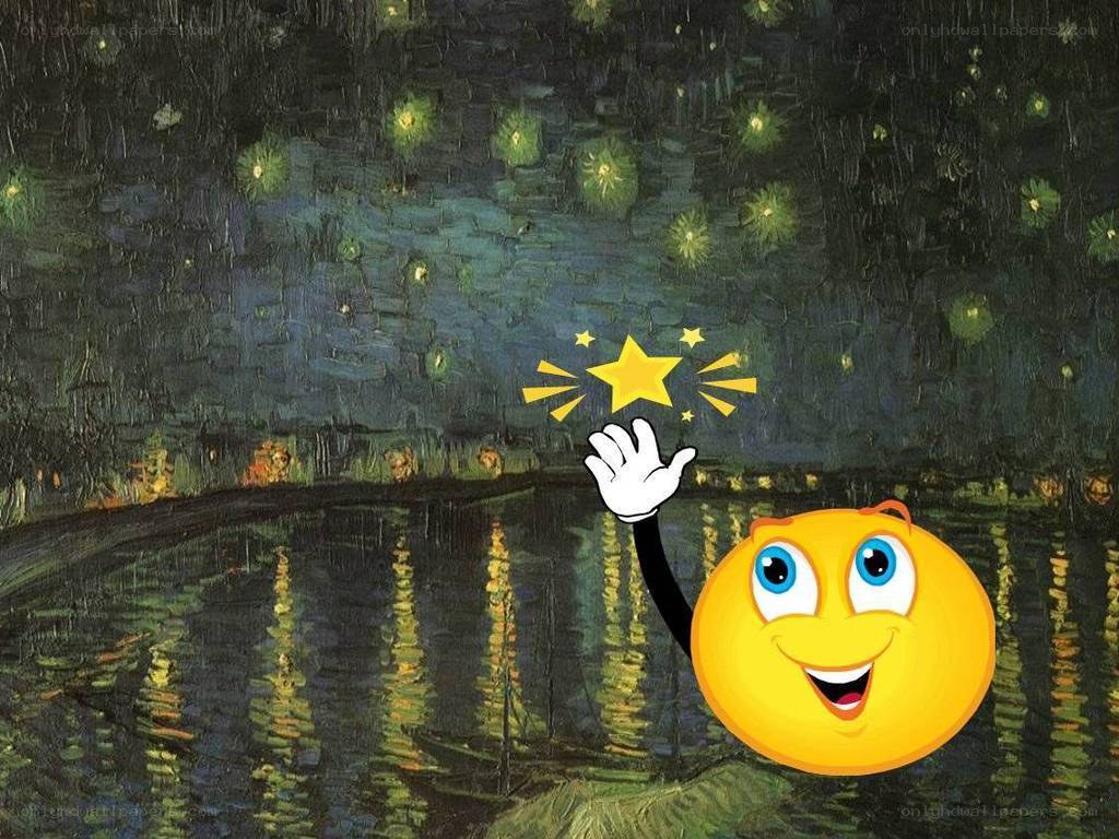 Starry Night with emoji