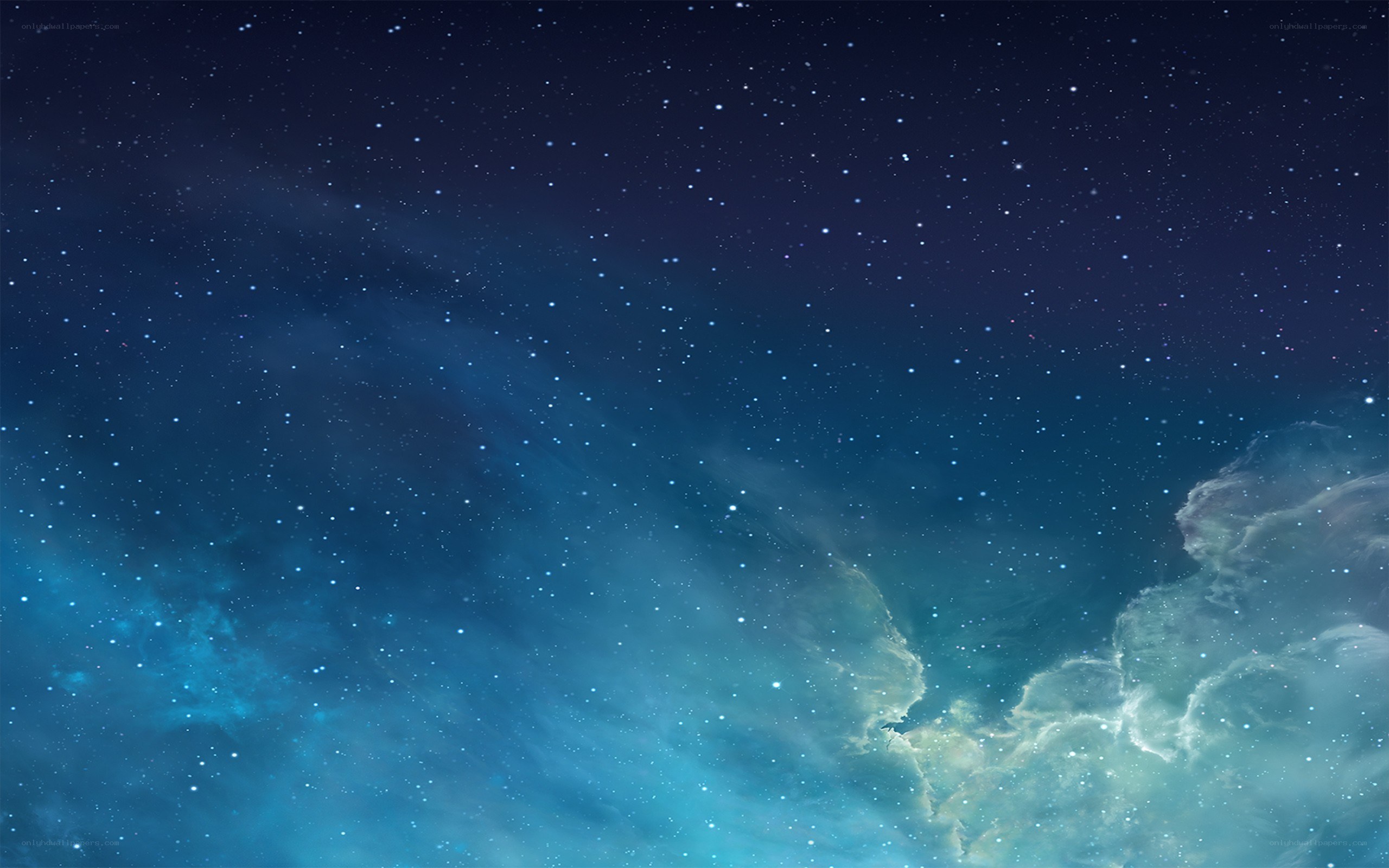 Starry night with nebula