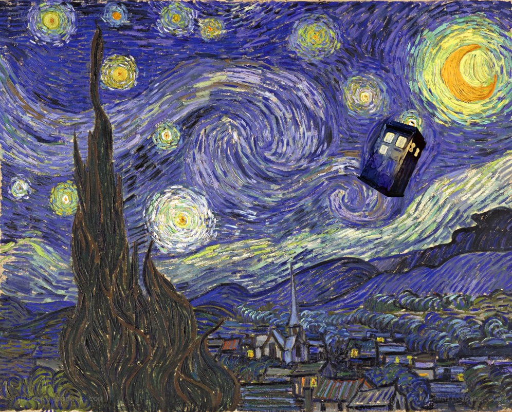 Starry Night with TARDIS