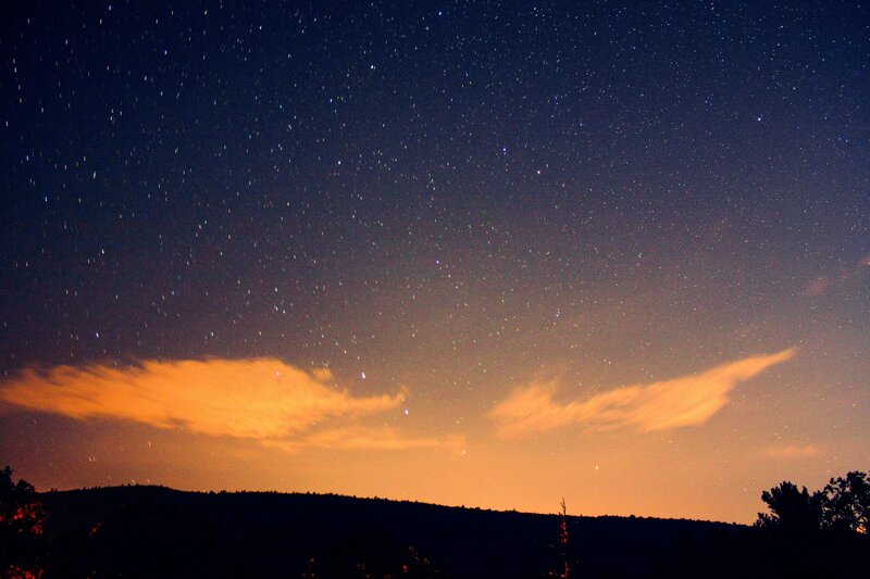 Starry Sky over Hills