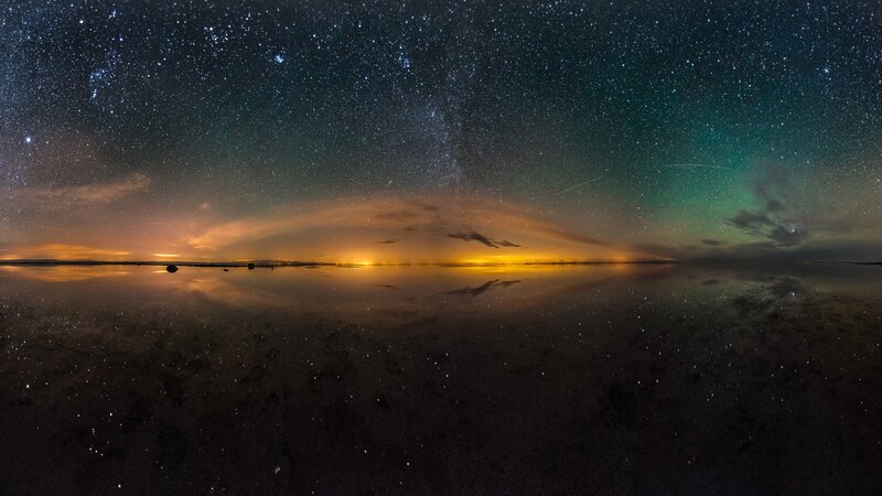 Starry Sky over Salt Flat