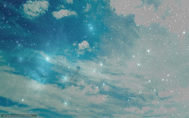Starry sky with clouds