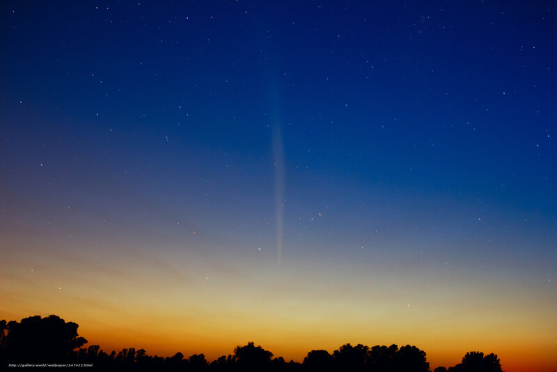 Starry sky with comet