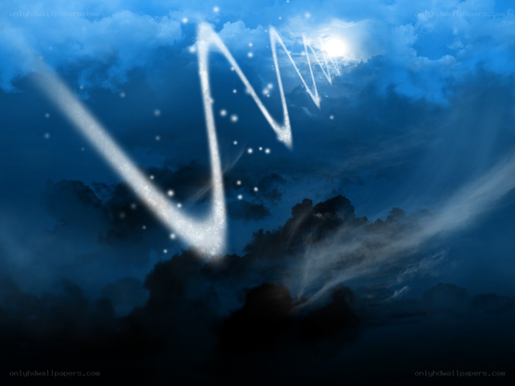 Starry sky with glowing trail