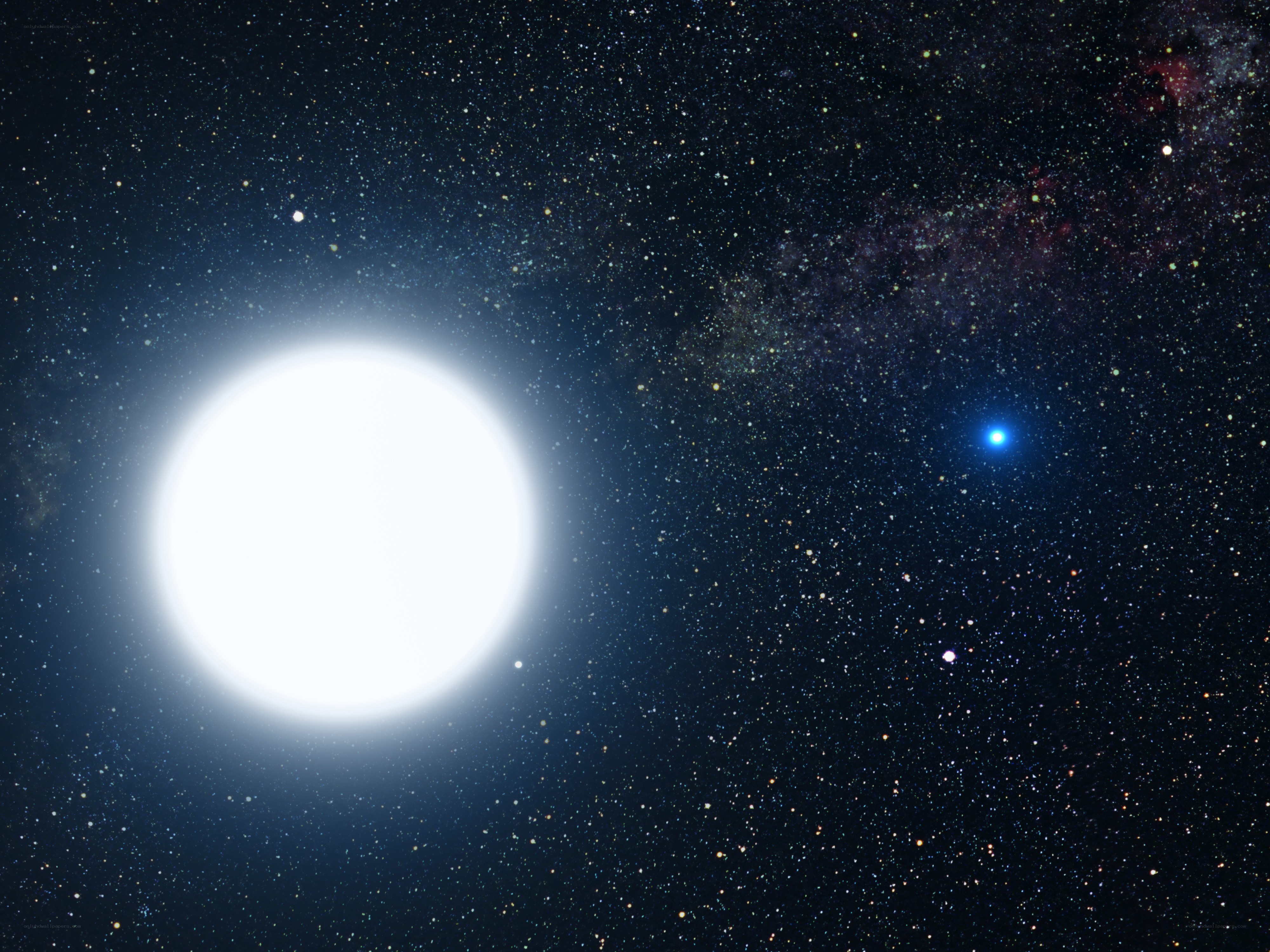 Stars and a bright sun