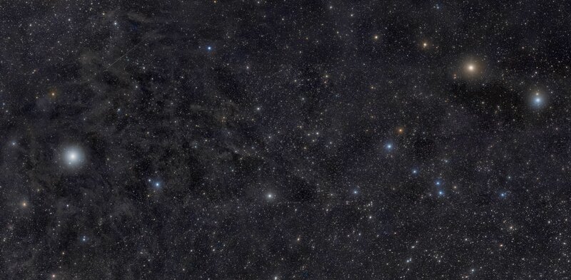 Stars and nebulae in deep space