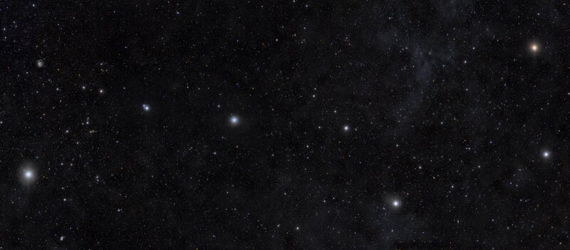 Stars and Nebulae in Space — Black