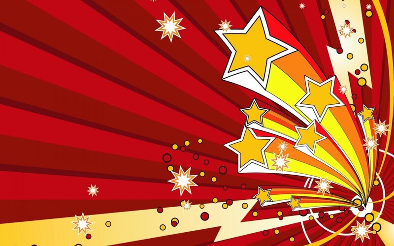 Stars and Rays Explosion — Red
