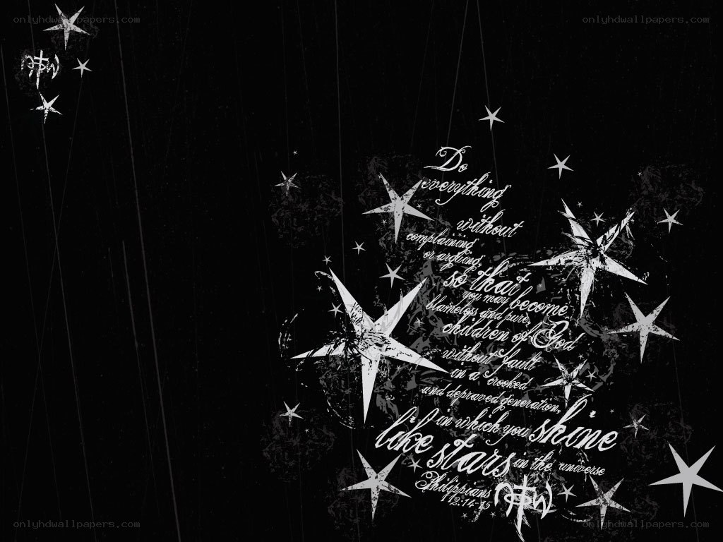 Stars and scripture quote