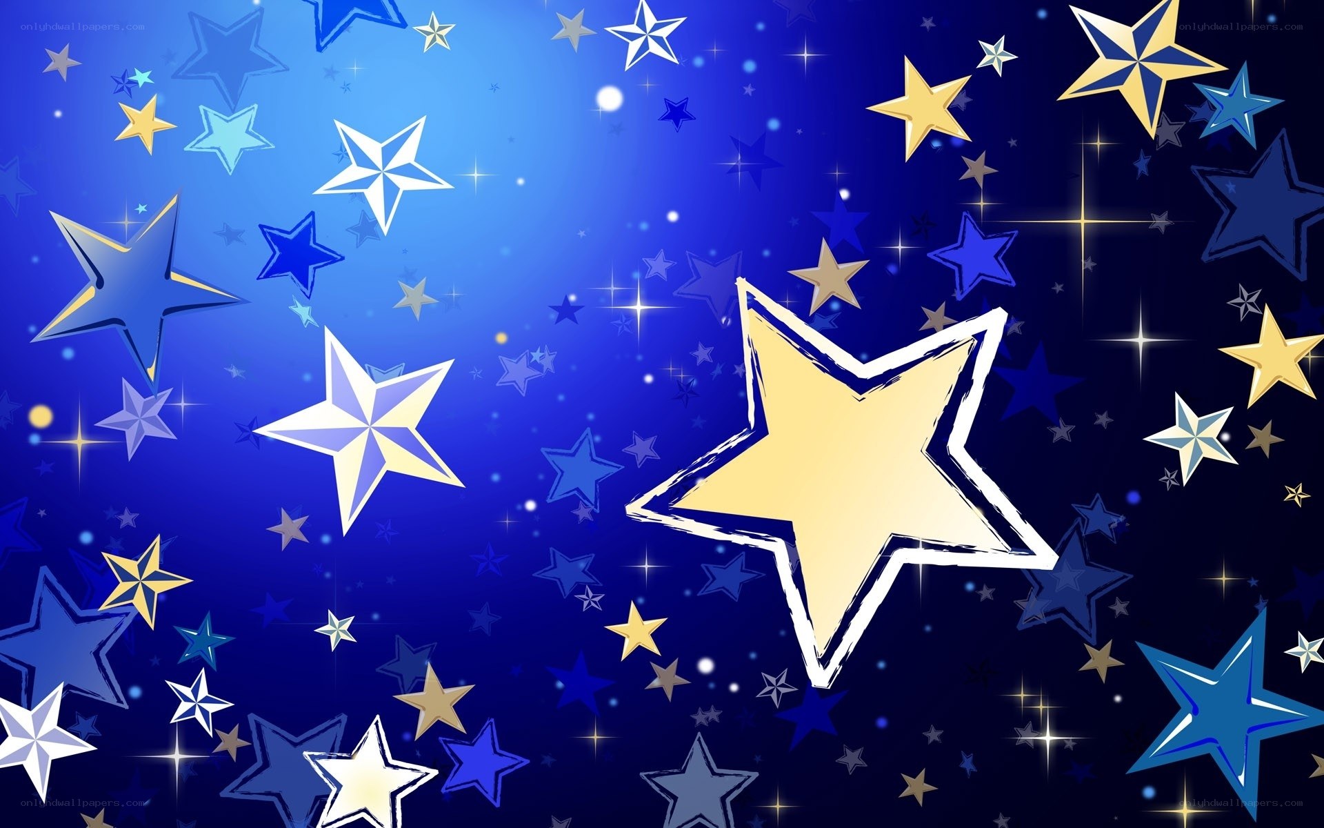 Stars in a blue sky