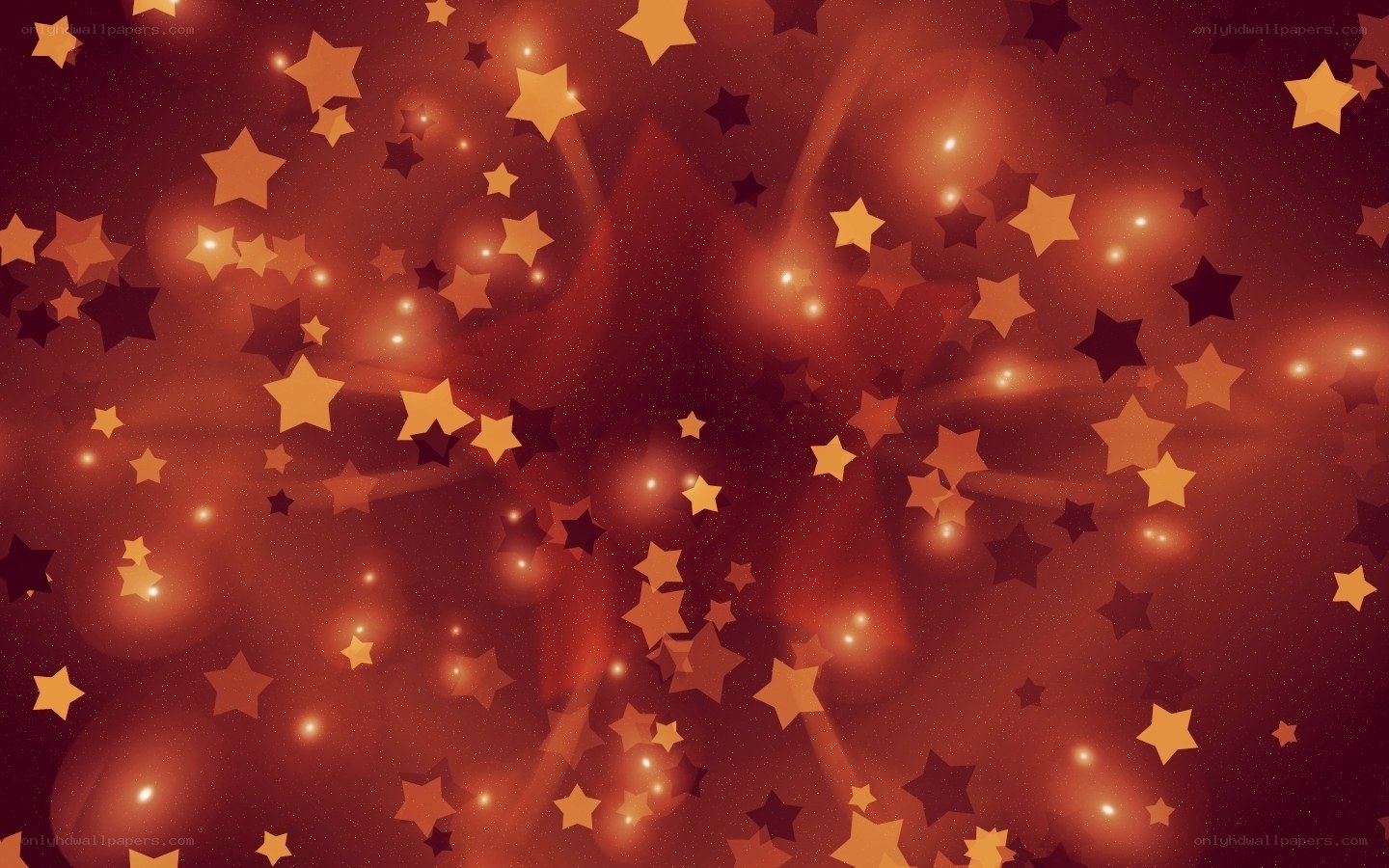 Stars in a red glow