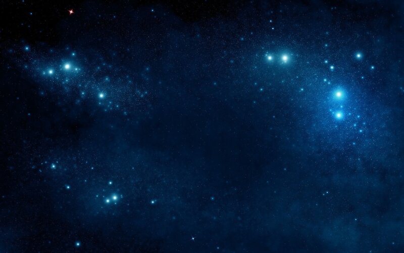 Stars in Deep Space — Blue, Serene, Night