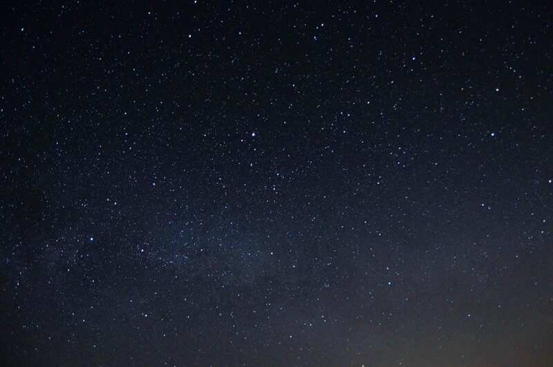 Stars in Night Sky — Black, Serene, Photograph, Night Sky, Blue
