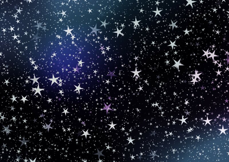 Stars in Night Sky — Black, Serene