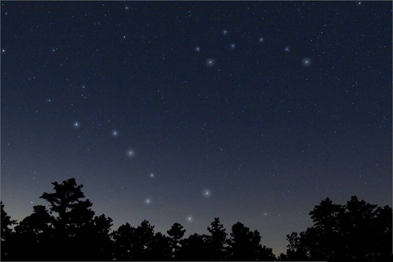 Stars in Night Sky — Black