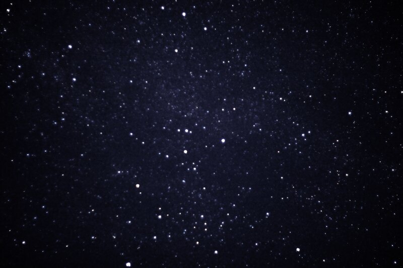 Stars in Night Sky — Black, White