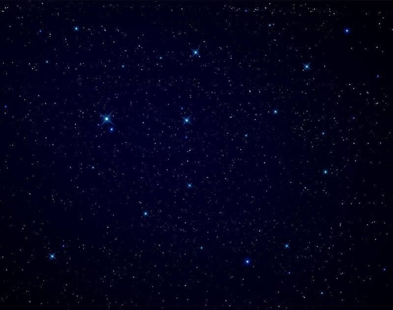Stars in Night Sky — Blue, Serene, Photograph, Night Sky