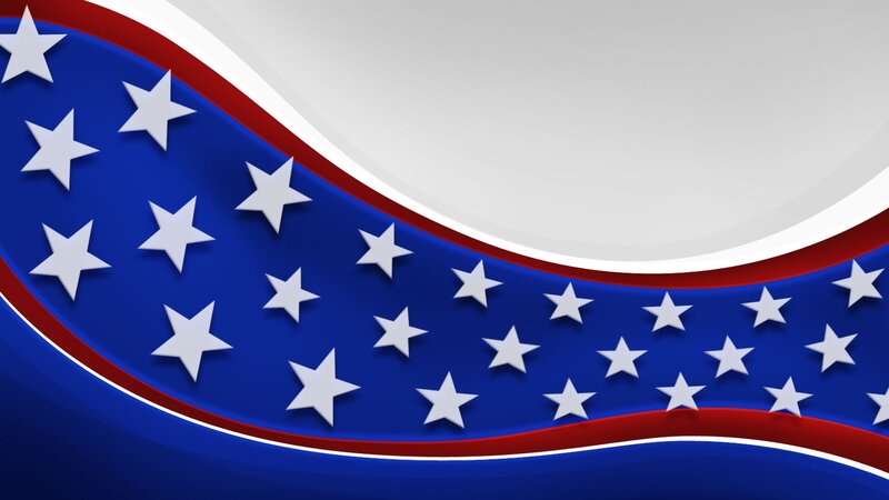 Stars on Blue Background — Patriotic, Vector Art, Red Stripe