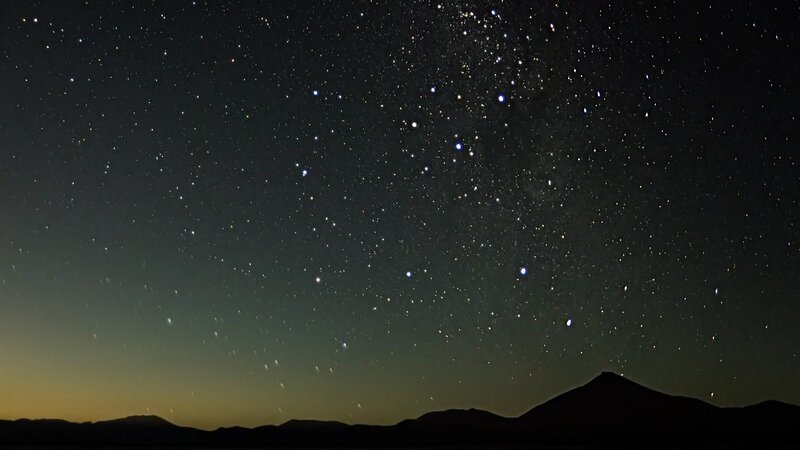 Stars over Mountain Range