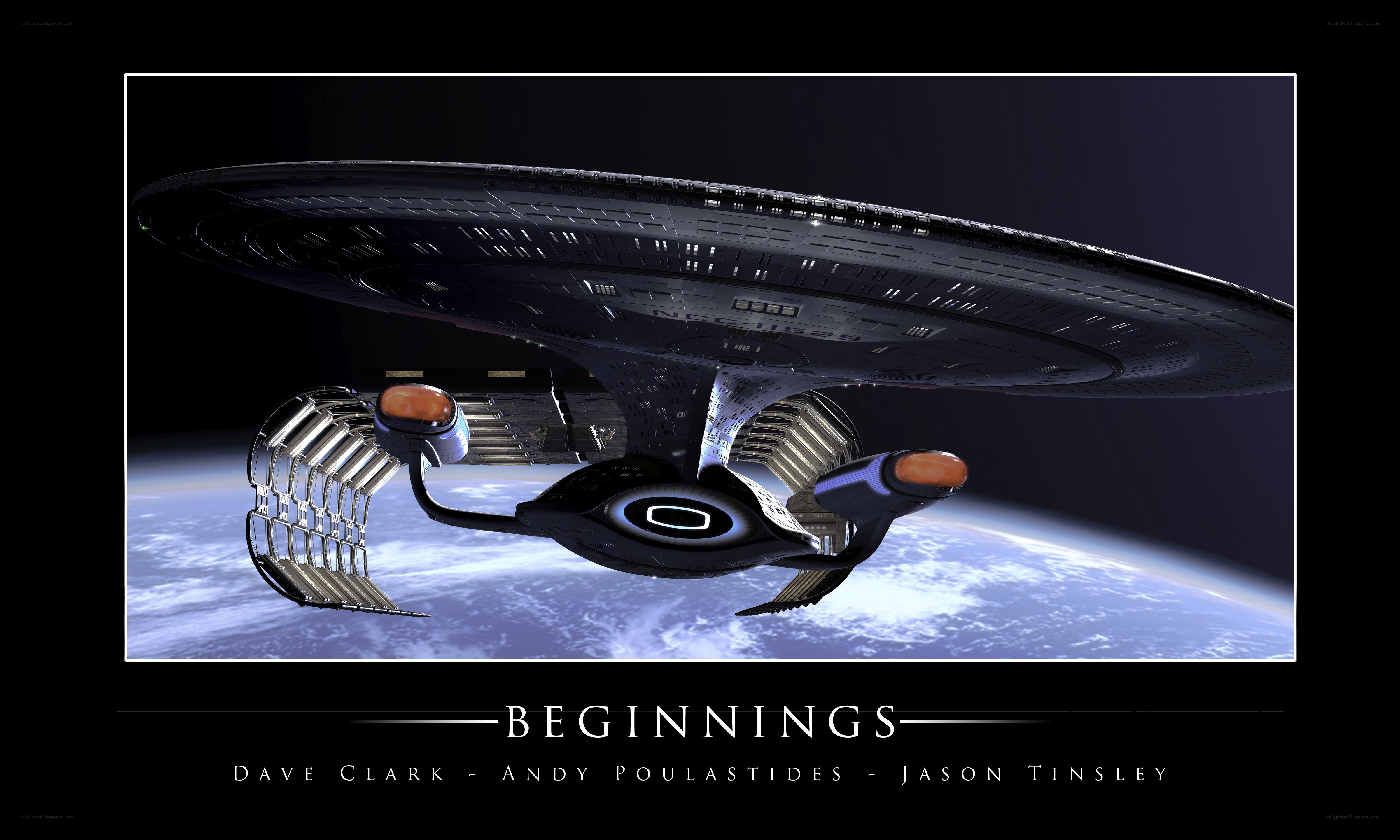 Starship above a planet
