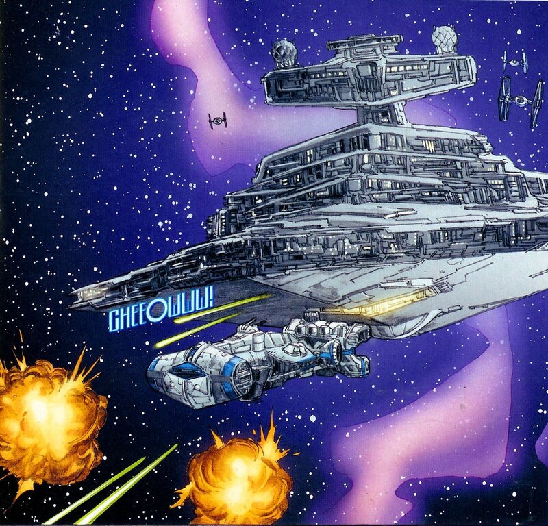 Starship Battle Scene — Purple
