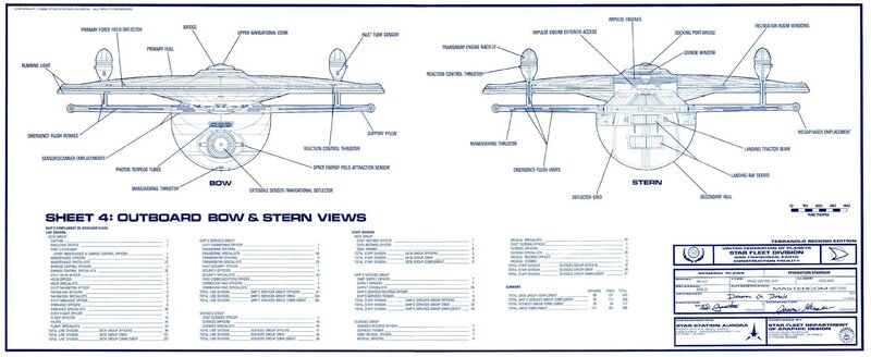 Starship blueprint diagram