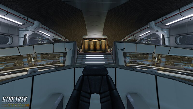 Starship Bridge Interior — Gray, Technological