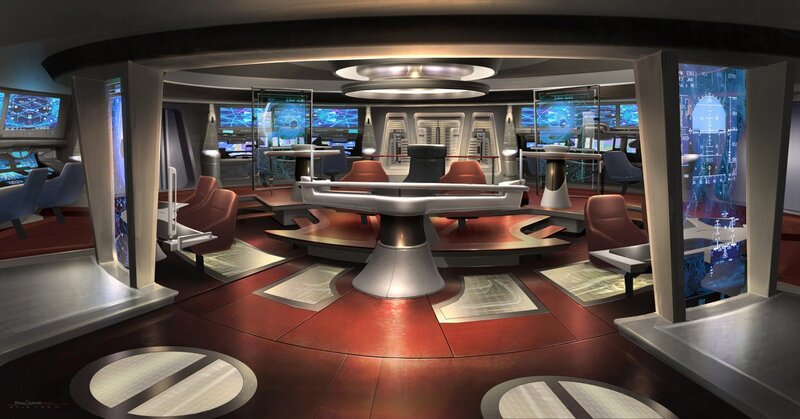 Starship Bridge Interior — Red