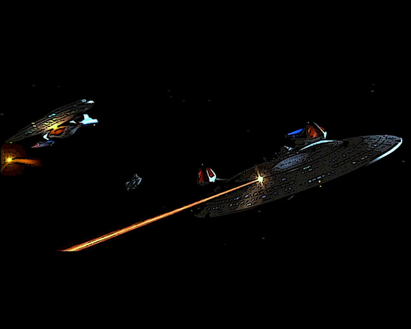 Starship combat in space