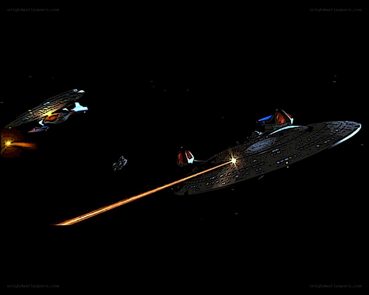 Starship combat in space