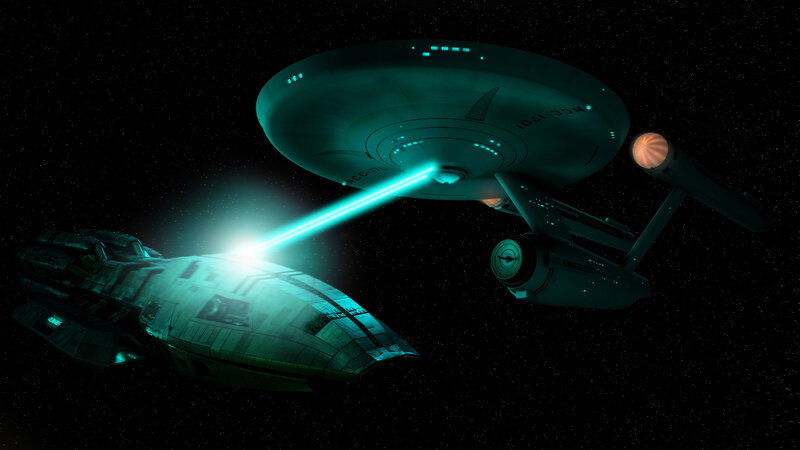 Starship combat in space