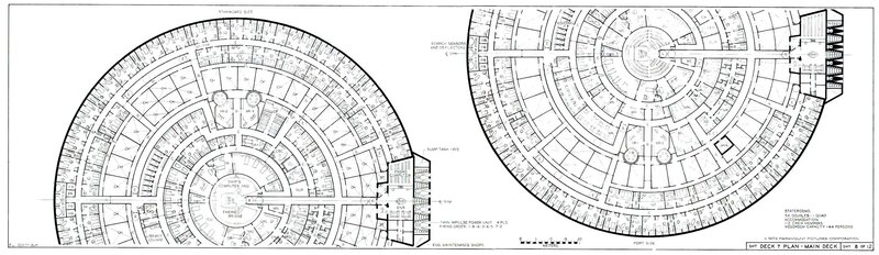 Starship deck plan blueprint
