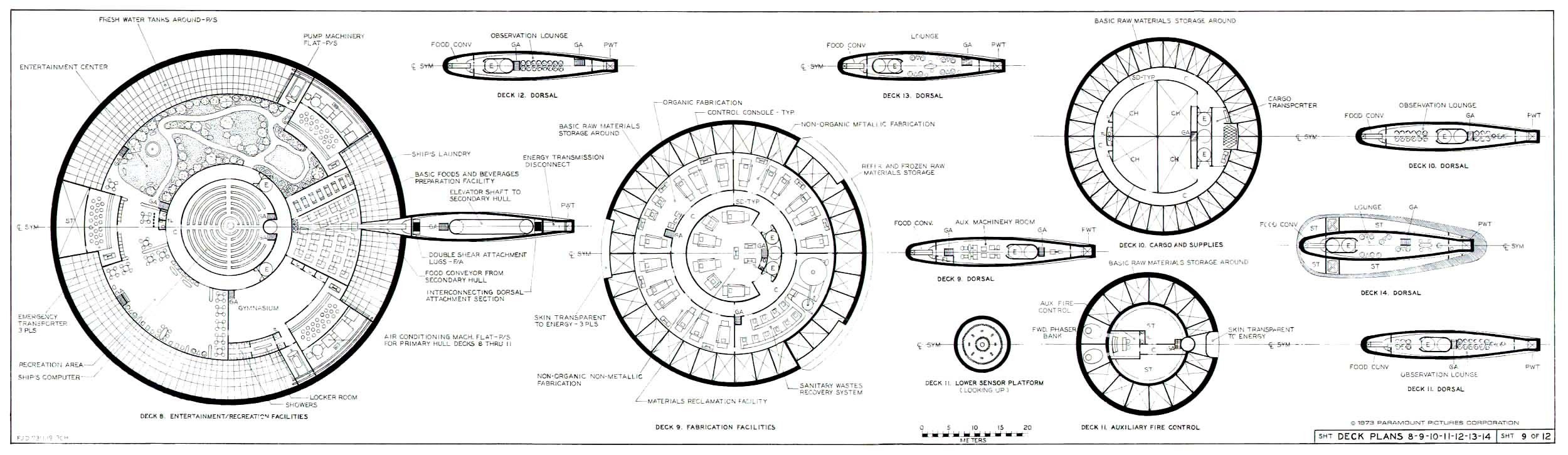 Starship deck plans schematic