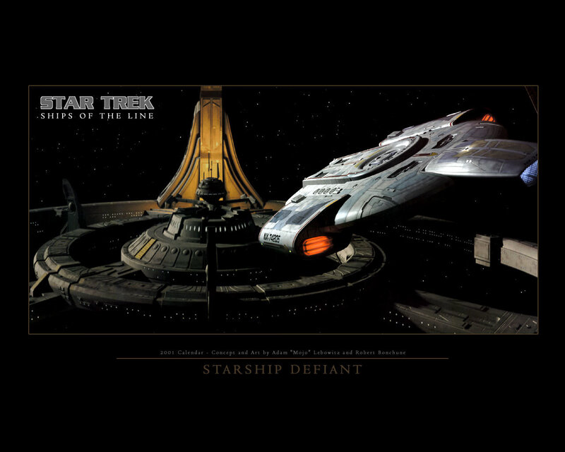 Starship Defiant at a space station