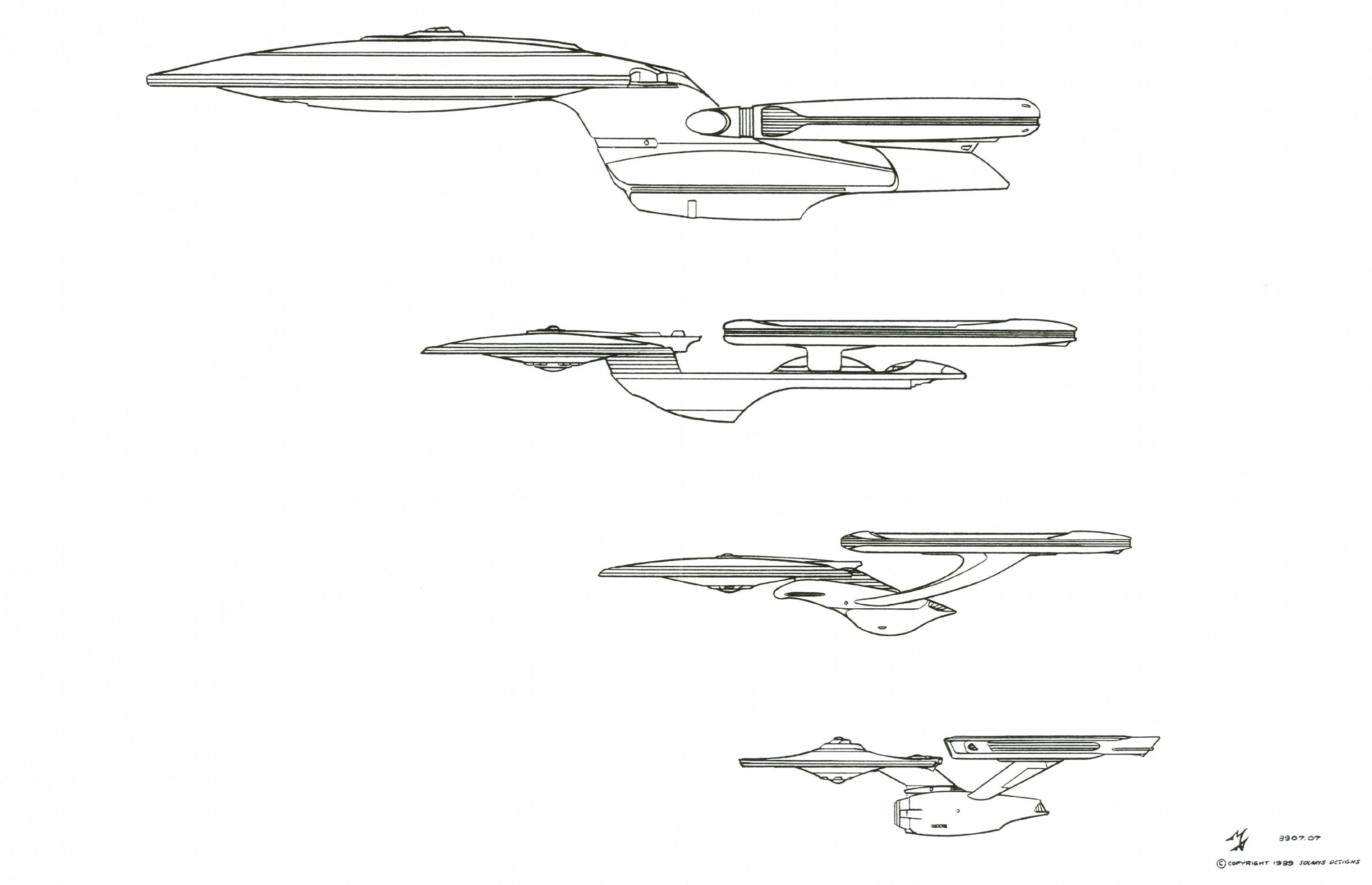 Starship design sketches