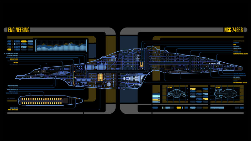 Starship Engineering Diagram — Black